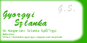 gyorgyi szlanka business card